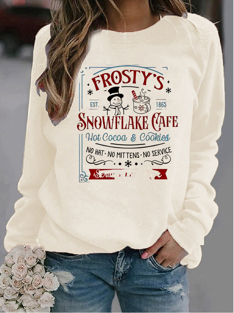 Women's Christmas Printed Crew-Neck Sweater