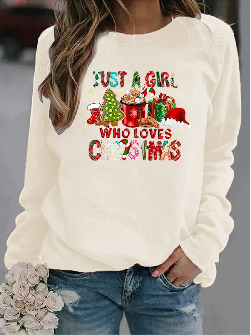 Women's Christmas Printed Crew-Neck Sweater