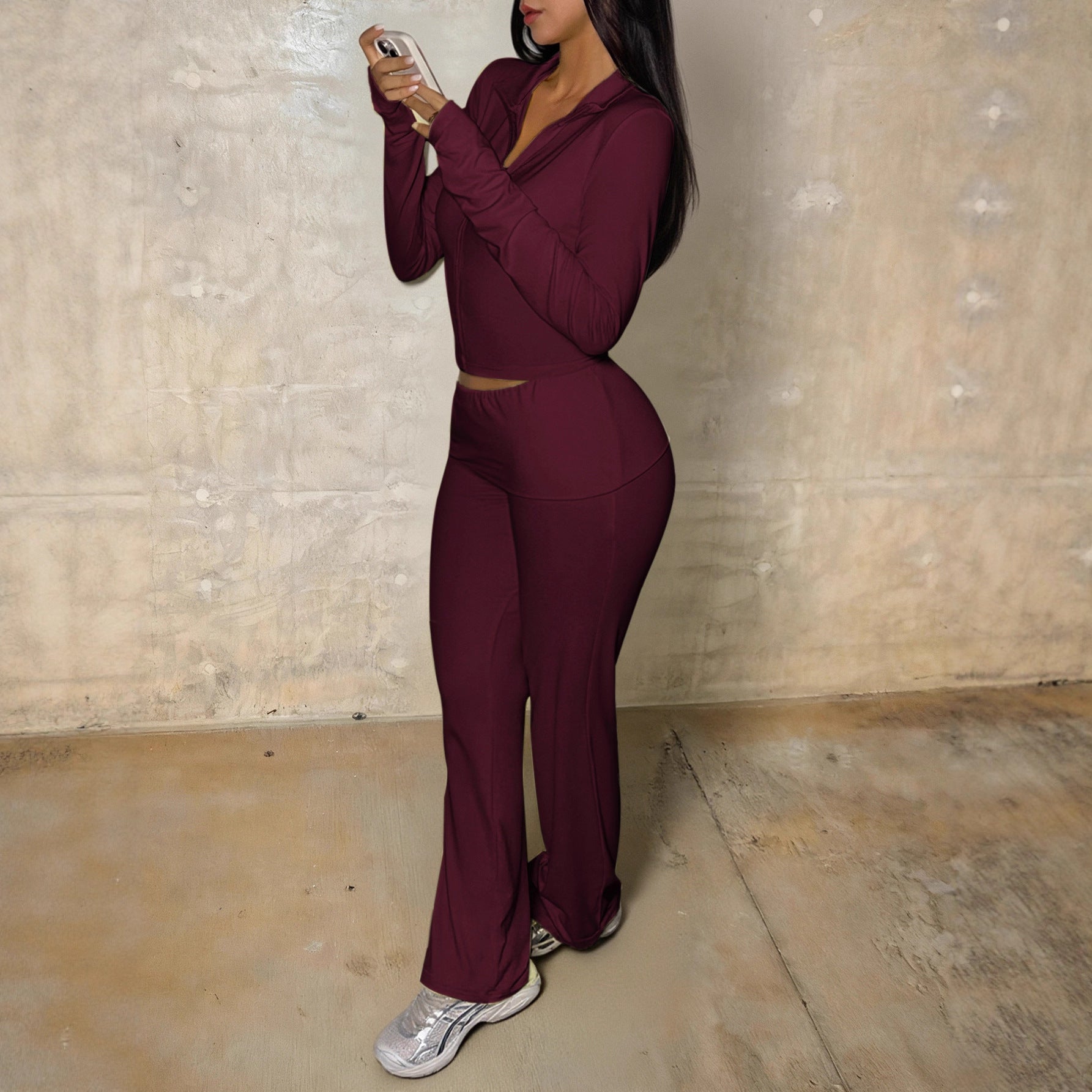 Yoga Sports Jacket And Tight-fitting Pants Two-piece Set