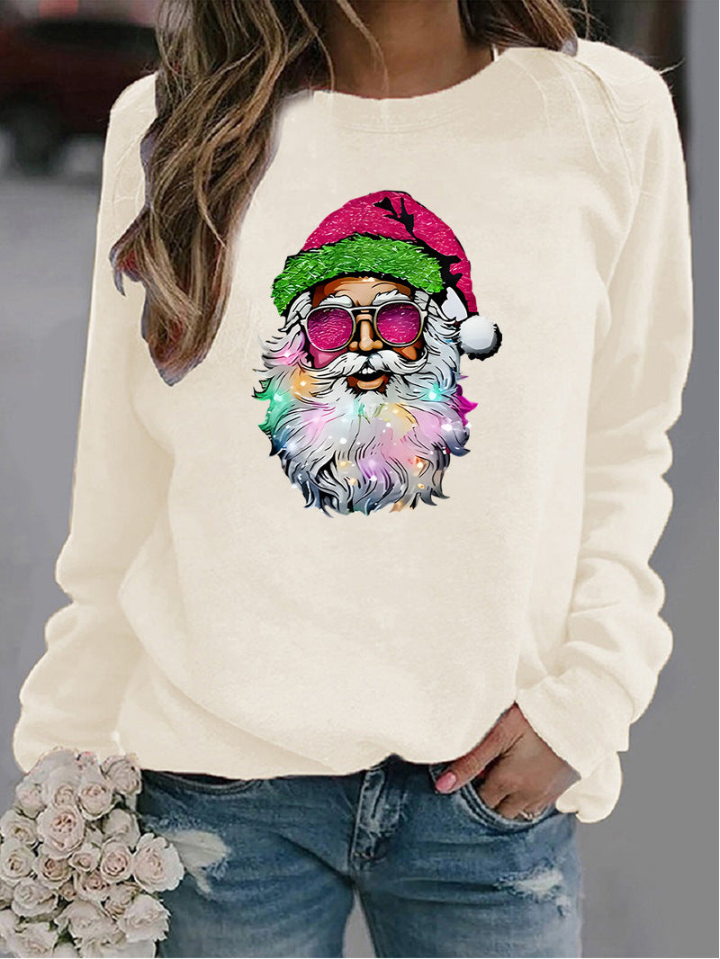 Women's Christmas Printed Crew-Neck Sweater