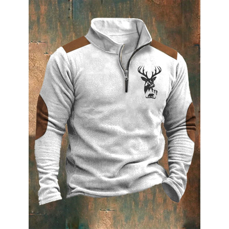 Men's Casual StandUp Collar Half Zip Pullover Sweater