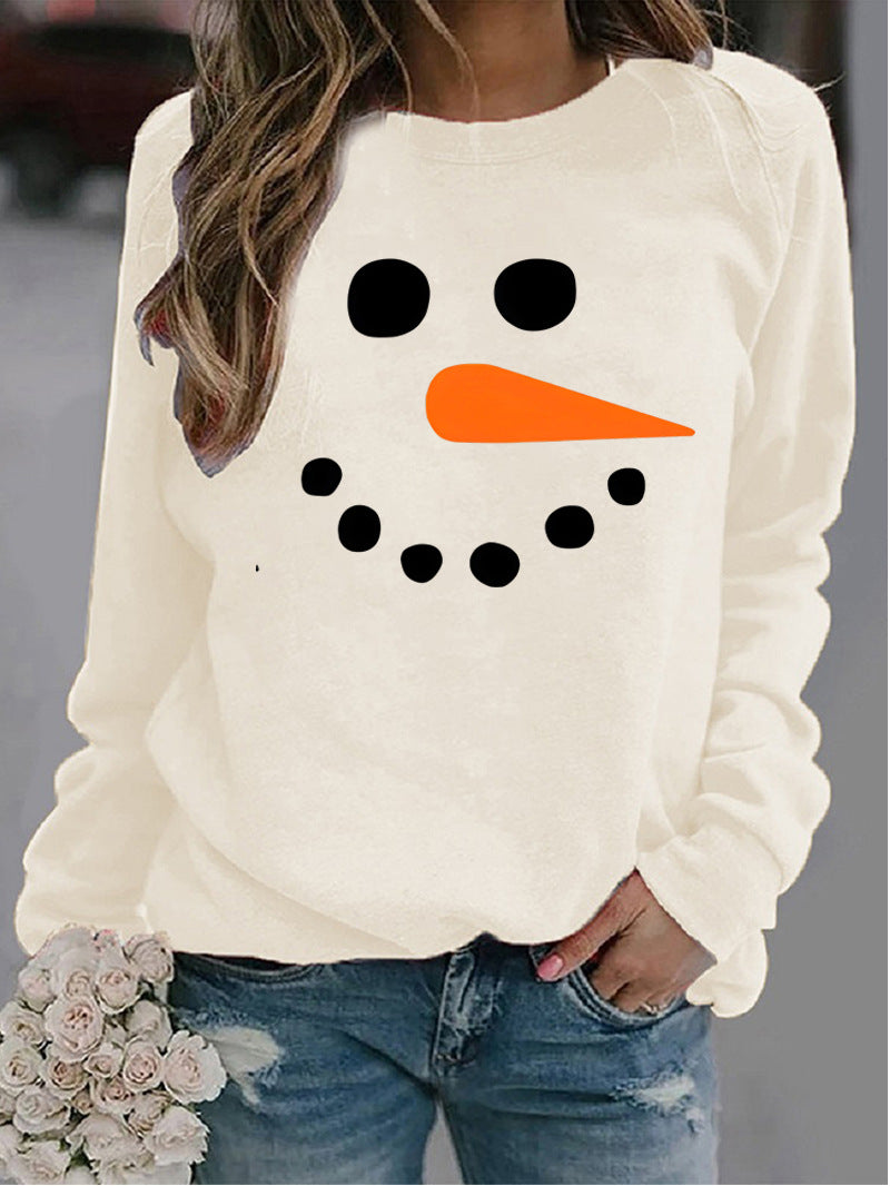 Women's Christmas Printed Crew-Neck Sweater